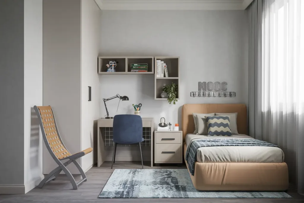 25 Genius Bedroom Ideas for Small Rooms for Teens (That Actually Work!) 18 13. Foldable Chairs for Small Teen Bedrooms