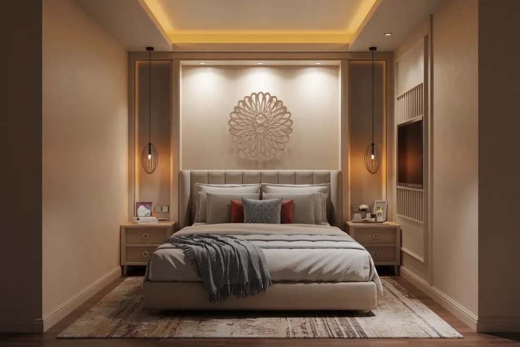 2. Cozy Small Bedroom Setup for Two