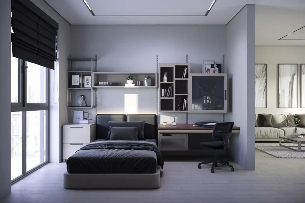 25 Modern Bedroom Ideas for Small Rooms Men Can’t Resist 30 22. Space Saving Multi Functional Furniture for Men