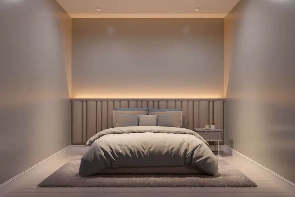 25 Cozy & Clever Bedroom Ideas for Small Rooms Couples Will Obsess Over 32 24. Smart LED Strip Lights for Small Bedroom Ambiance
