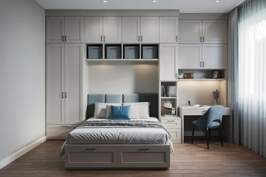 50 Genius Bedroom Ideas for Small Rooms That Looks Wow 4 4. Small Bedroom Storage Solutions