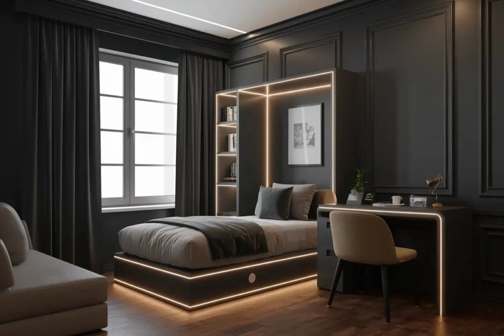 25 Clever Small Room Decoration Ideas to Transform Your Space 5 5. Smart LED Strip Lights for a Cozy Atmosphere