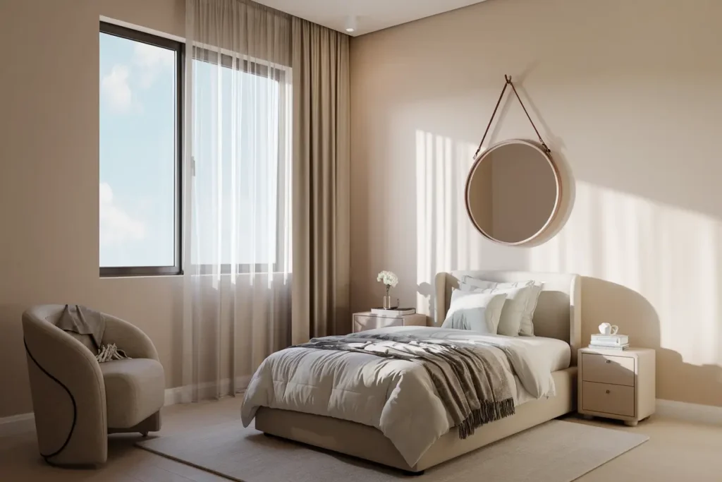 25 Aesthetic Bedroom Ideas for Small Rooms Women Will Love 8 8. Small Bedroom Mirror Ideas to Create More Space