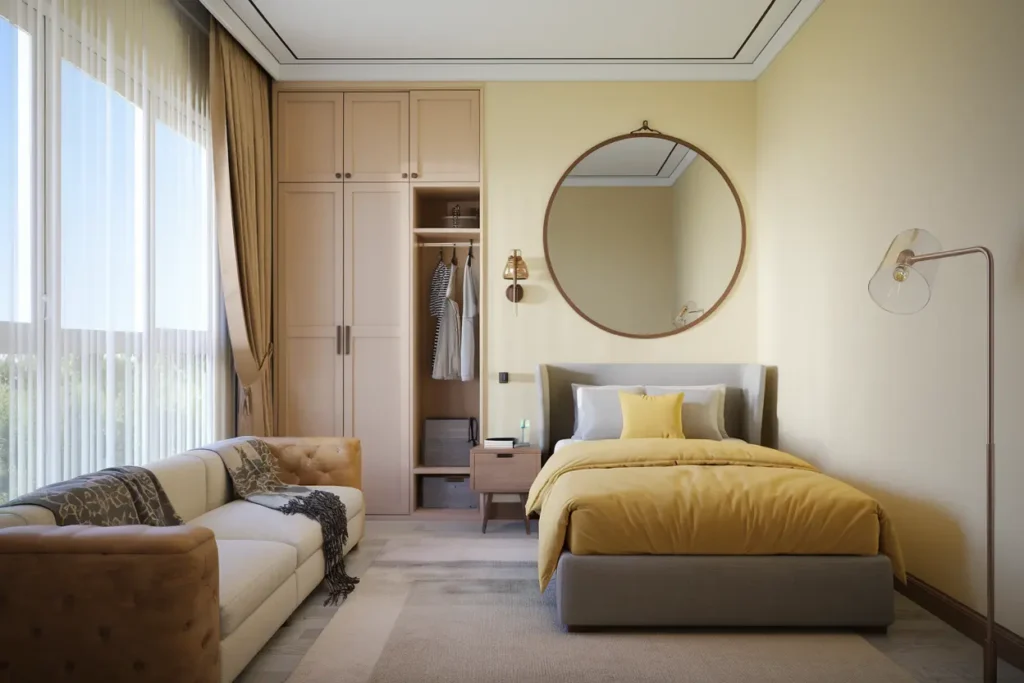 25 Clever Small Room Decoration Ideas to Transform Your Space 8 8. Wall Mounted Mirrors to Create the Illusion of Space