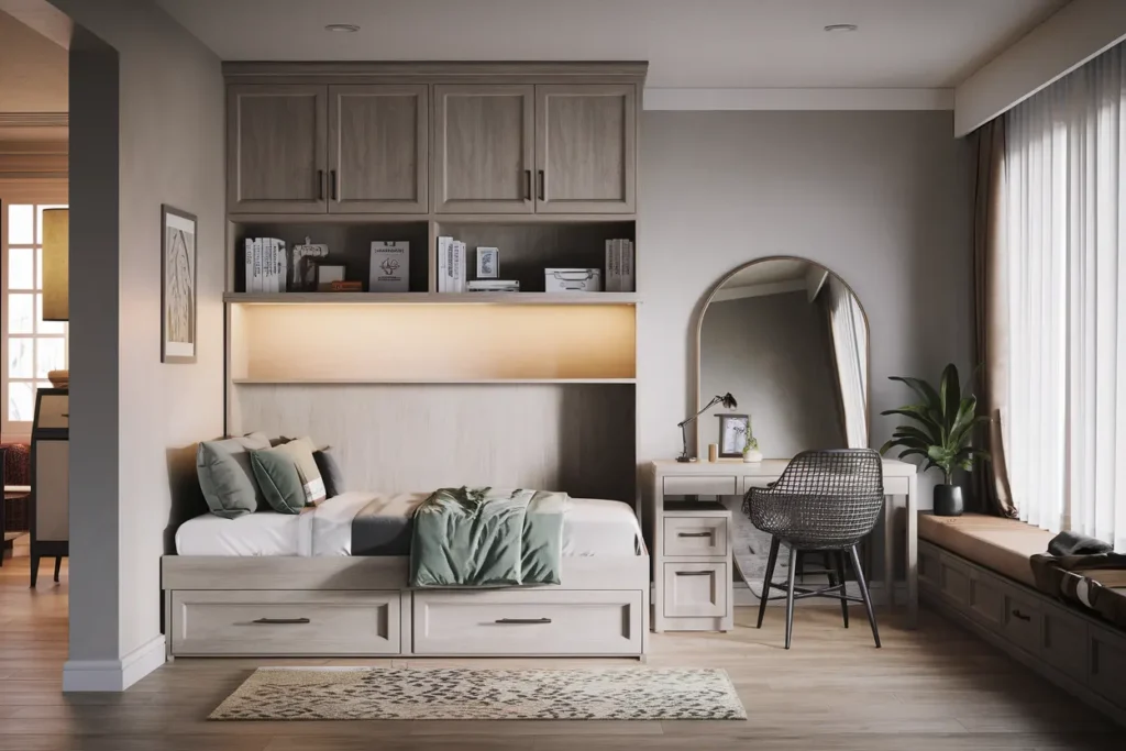 25 Modern Bedroom Ideas for Small Rooms Men Can’t Resist 9 9. Space Saving Storage Beds for Mens Small Rooms