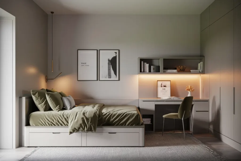 25 Genius Multifunctional Bedroom Furniture Ideas to Max Out Small Spaces 3 3. Loft Beds with Built in Desk Storage