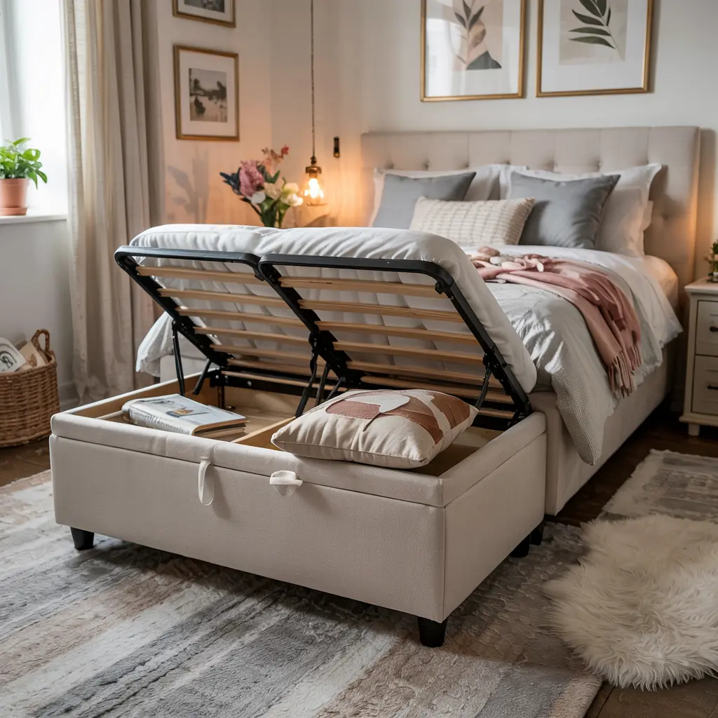 25 Clever Small Bedroom Storage Solutions to Declutter Your Life 7 Best Storage Ottomans for Small Rooms