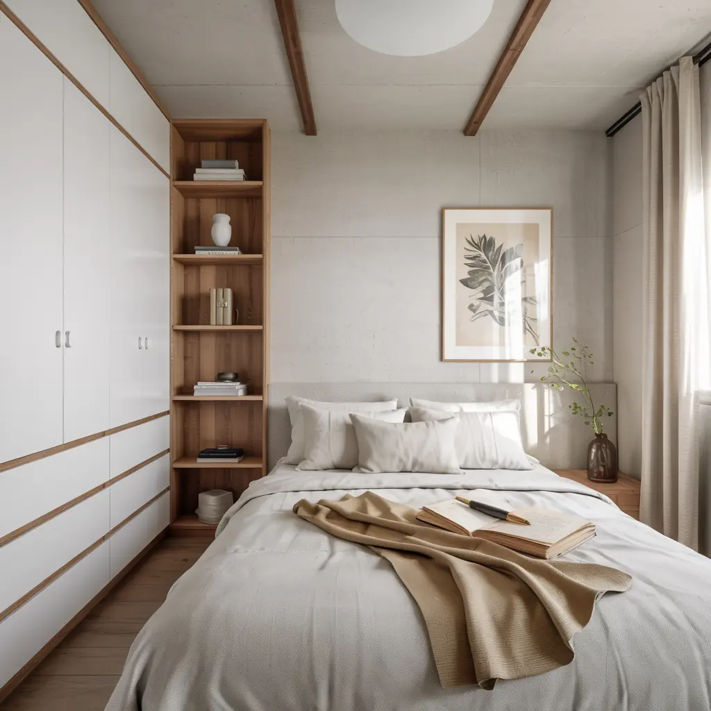 25 Minimalist Small Bedroom Ideas for a Clutter-Free Oasis 15 Built in Wardrobes to Reduce Visual Clutter