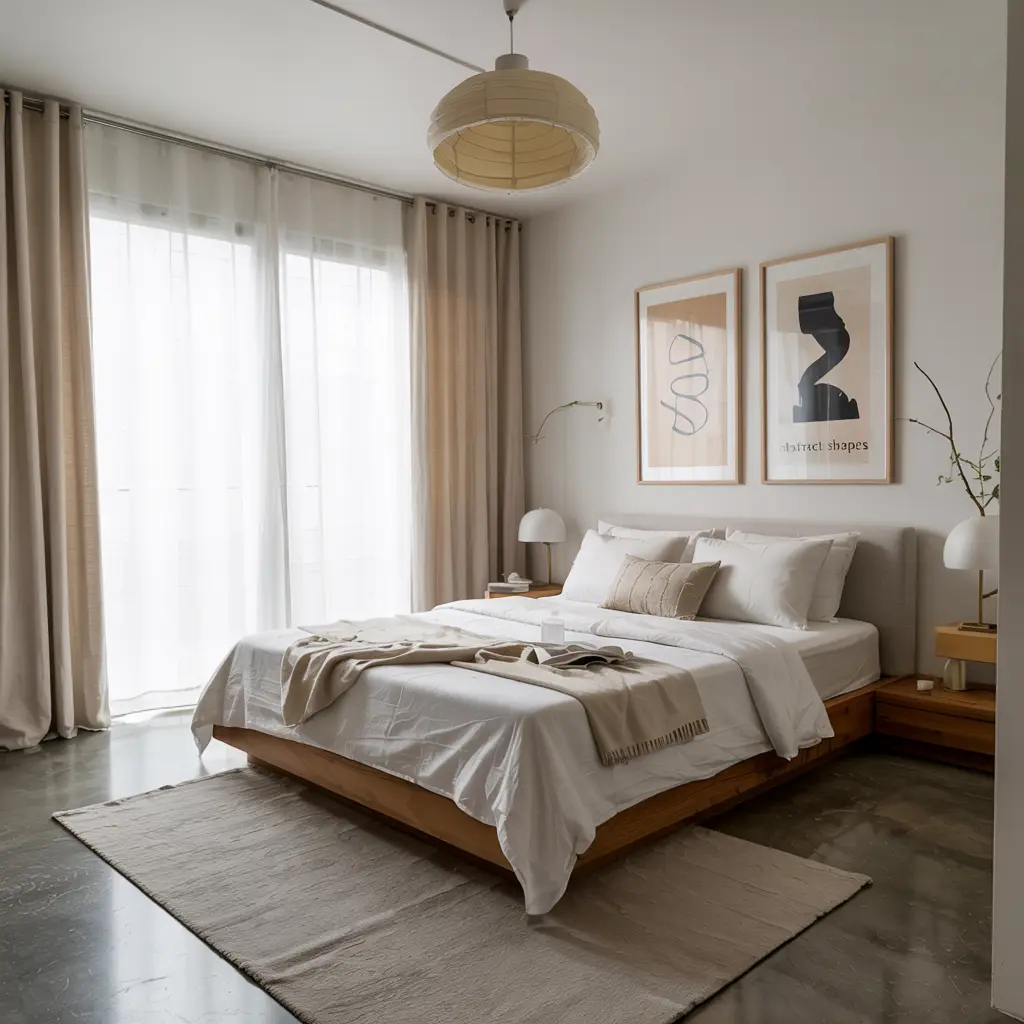 25 Minimalist Small Bedroom Ideas for a Clutter-Free Oasis 20 Floor to Ceiling Curtains for a Spacious Feel