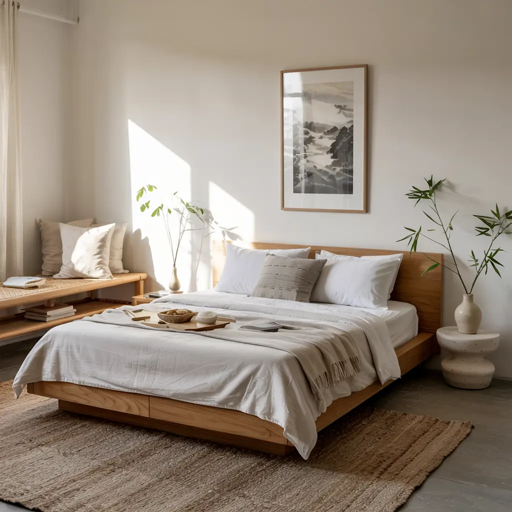 25 Minimalist Small Bedroom Ideas for a Clutter-Free Oasis 19 Japandi Style Minimalist Bedroom Design