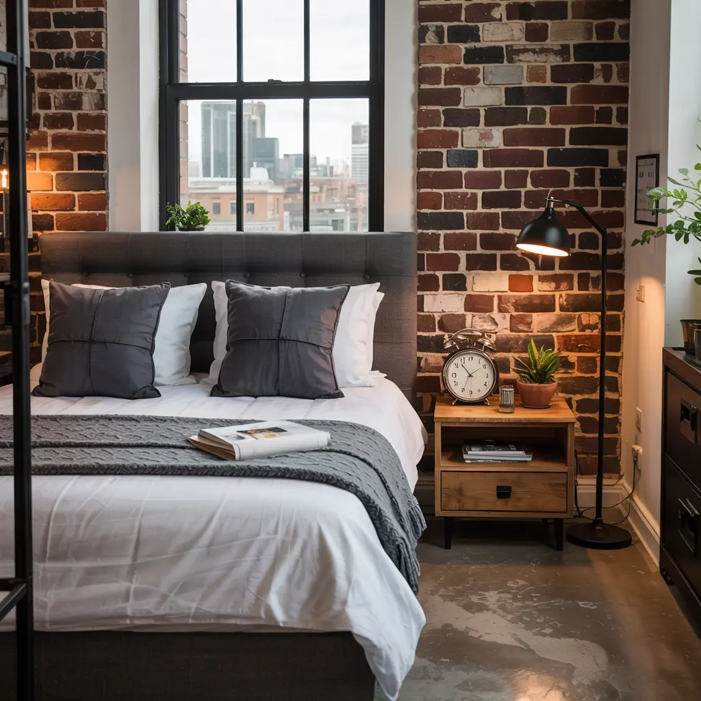 25 Brilliant Small Apartment Bedroom Ideas to Maximize Your Space 22 Modern Industrial Small Bedroom Decor