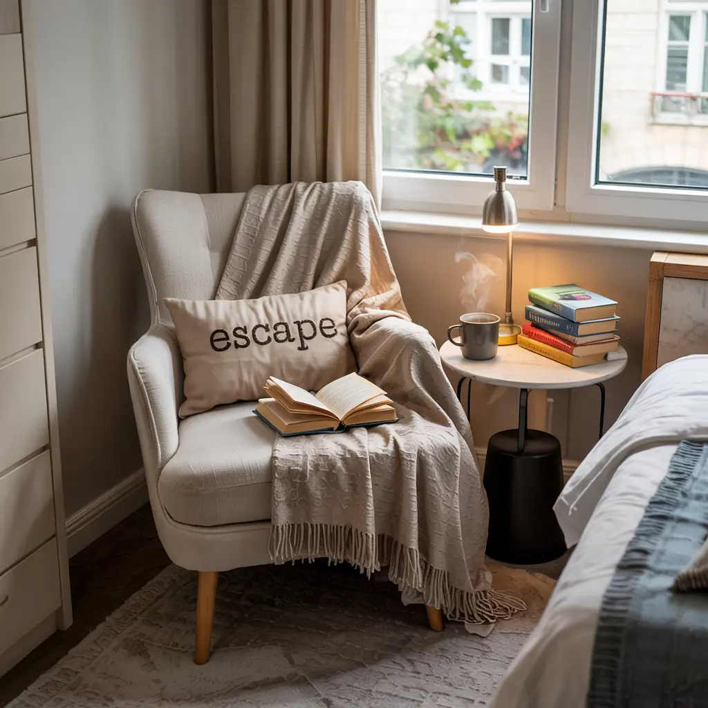 25 Brilliant Small Apartment Bedroom Ideas to Maximize Your Space 16 Small Apartment Bedroom with a Cozy Reading Nook