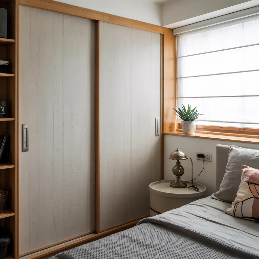 25 Brilliant Small Apartment Bedroom Ideas to Maximize Your Space 31 Small Apartment Bedroom with a Sliding Door Closet