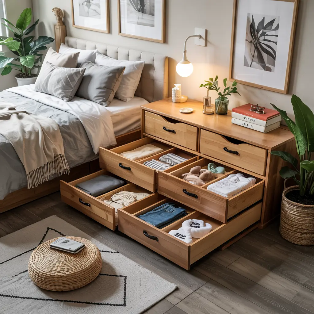 25 Clever Small Bedroom Storage Solutions to Declutter Your Life 29 Small Bedroom Drawer Dividers for Better Organization