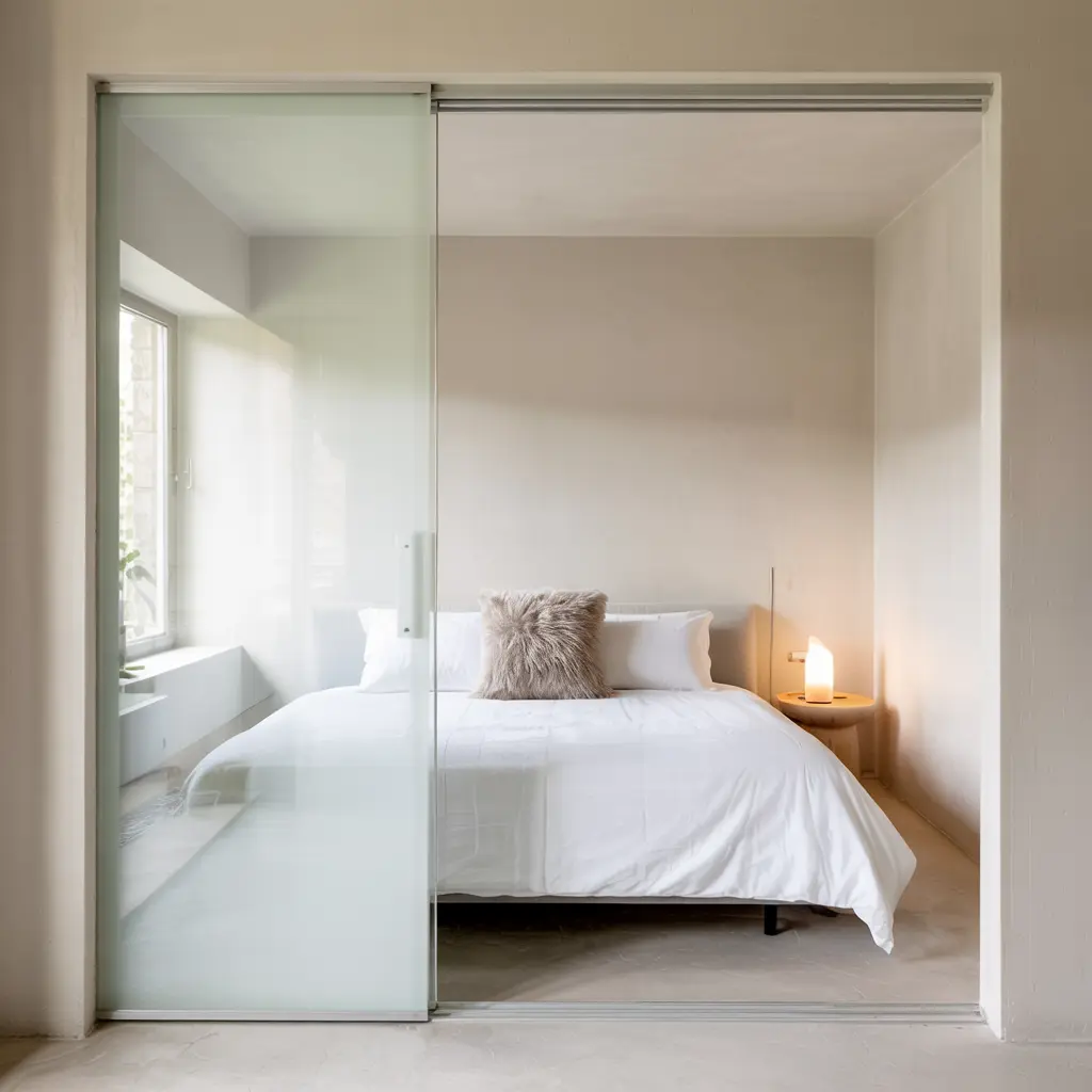 25 Minimalist Small Bedroom Ideas for a Clutter-Free Oasis 17 Space Saving Sliding Doors for Small Bedrooms