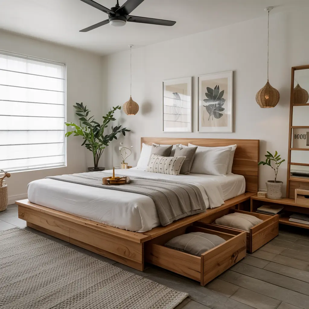 25 Minimalist Small Bedroom Ideas for a Clutter-Free Oasis 5 Under Bed Storage to Maximize Space Copy