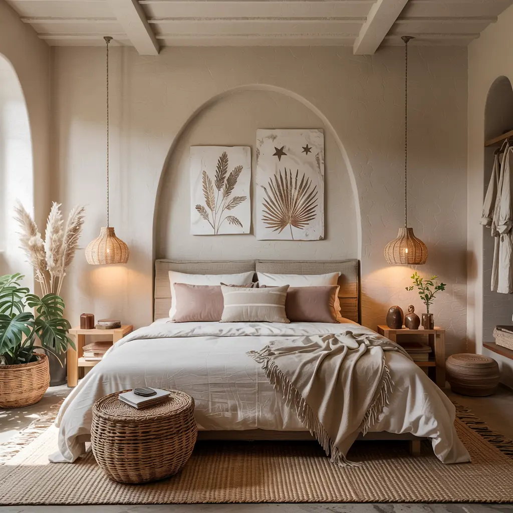 1.Neutral Earthy Color Palette for a Cozy Boho Look