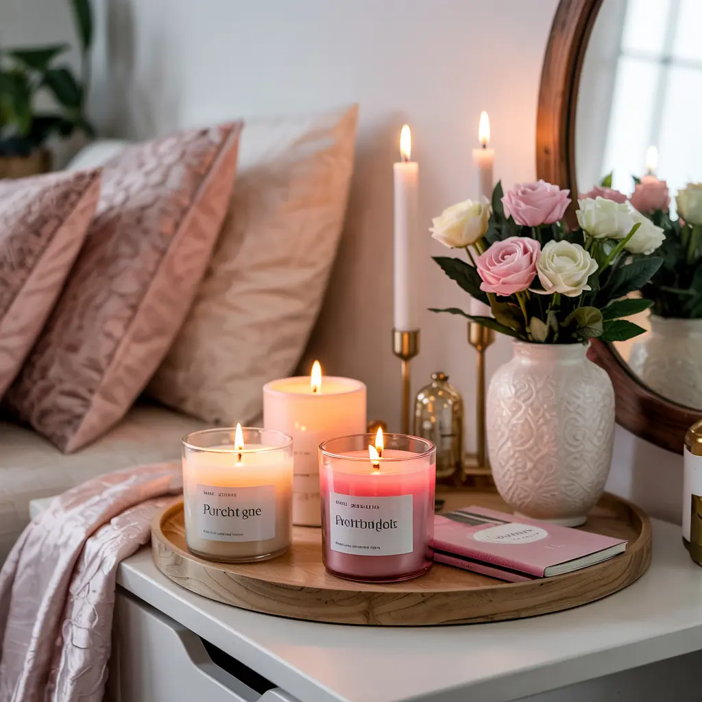 25 Aesthetic Bedroom decor ideas for women 10 10. Aesthetic Scented Candles in Decorative Jars