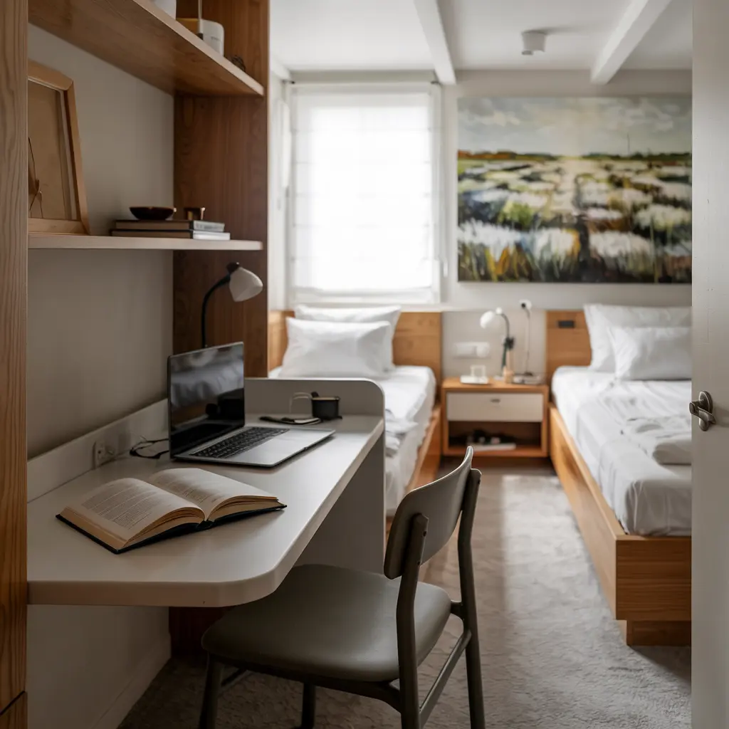 11. Minimalist Wall Mounted Desks to Save Floor Space