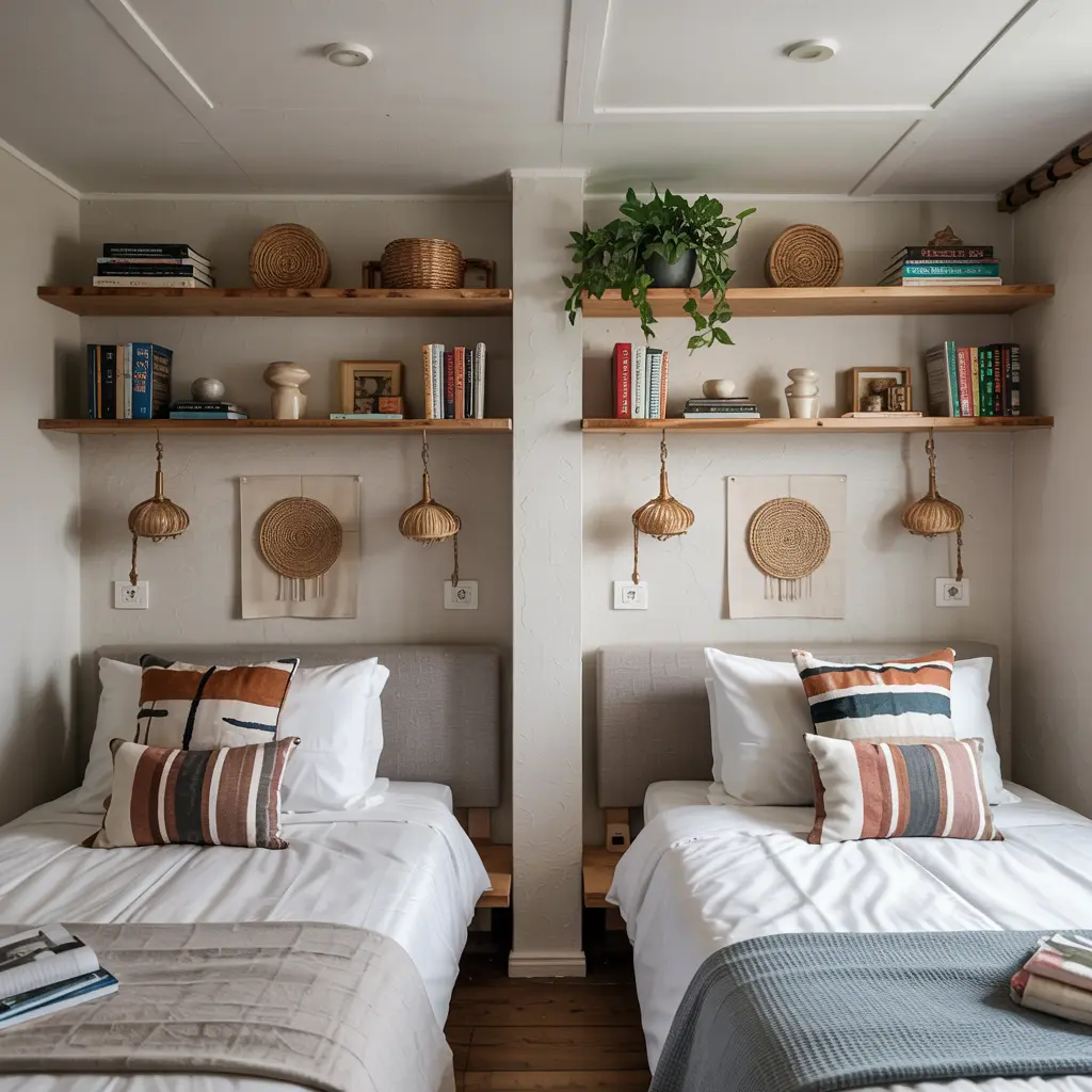 12. Over the Bed Shelving for Additional Storage