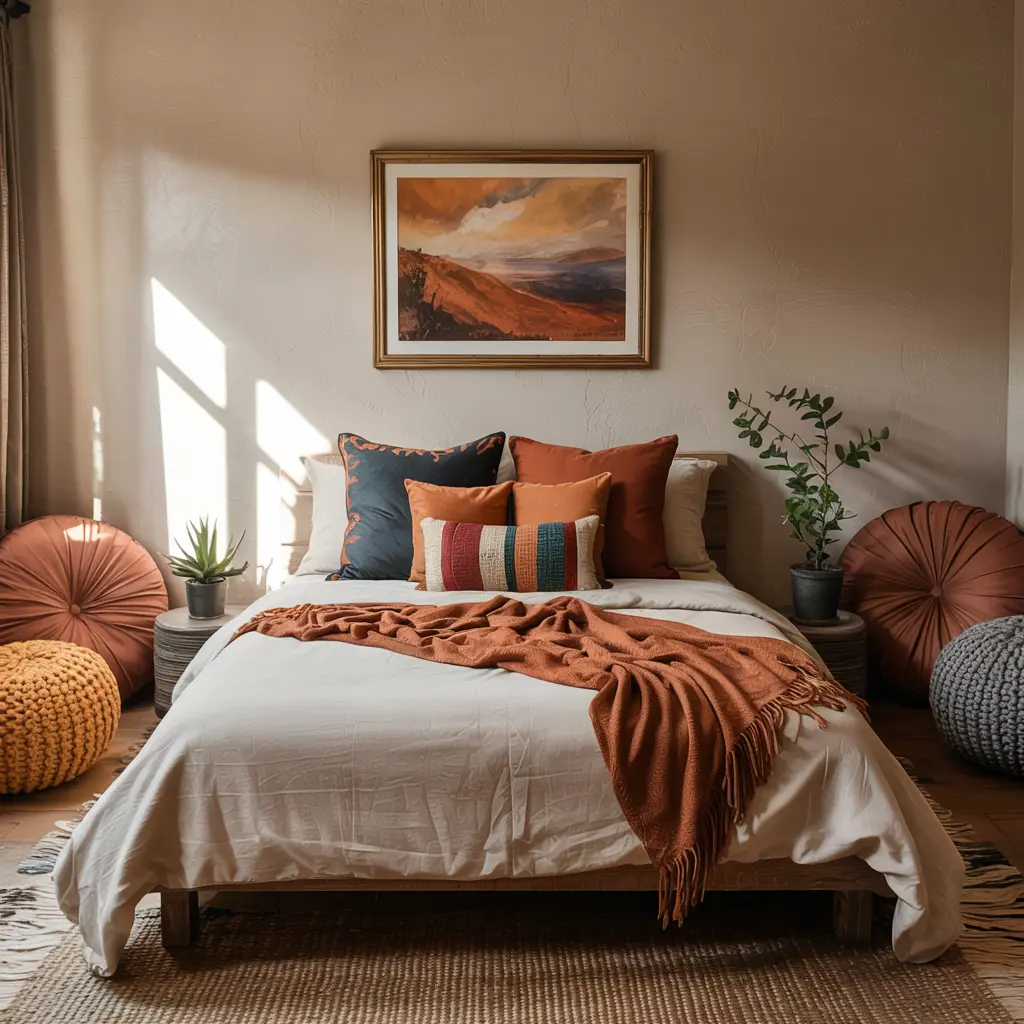 12.Floor Cushions for a Casual Boho Seating Area