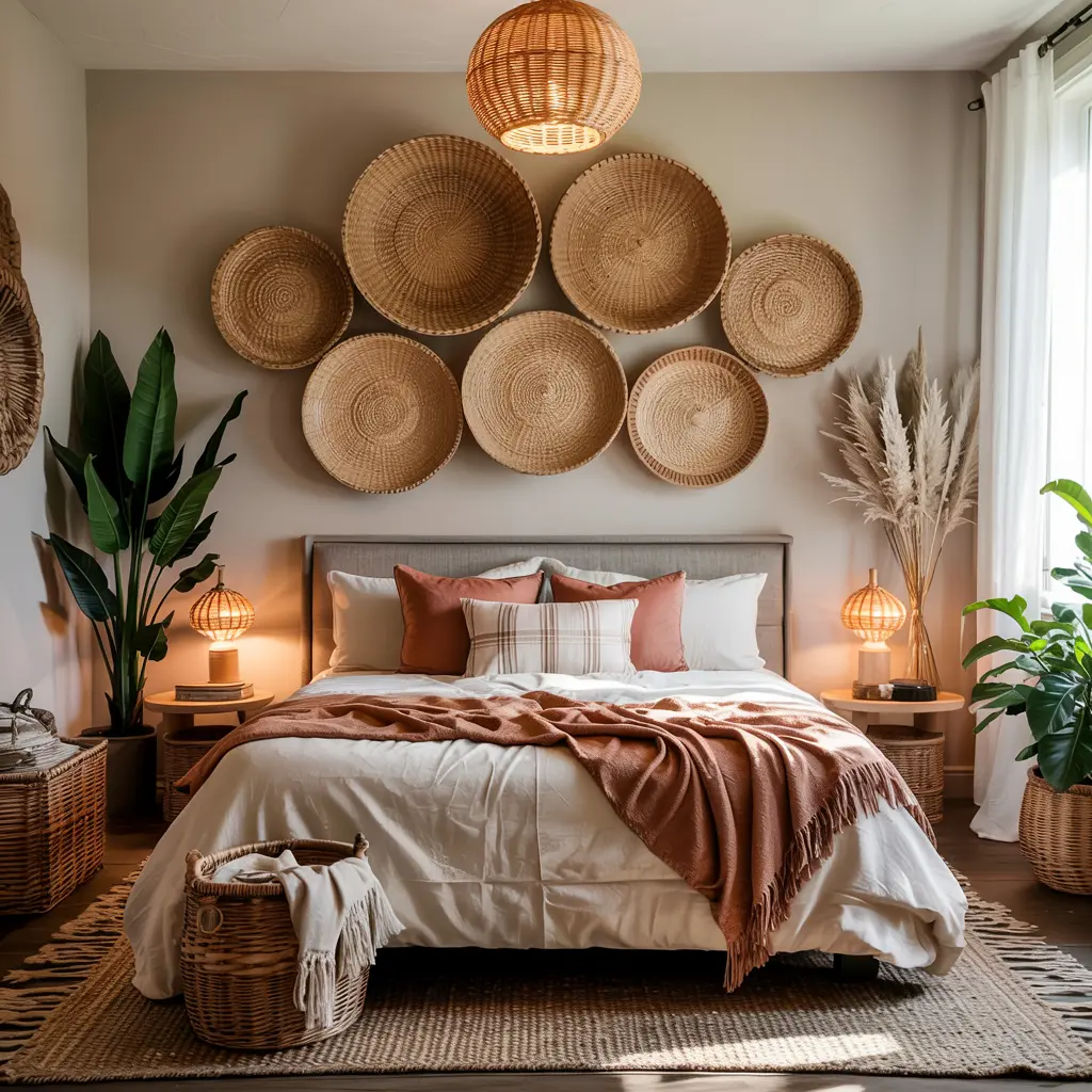 13.Woven Wall Baskets for a Unique Accent