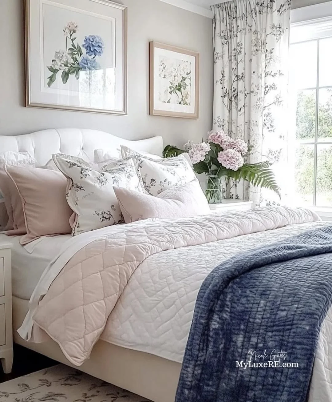 Layered Throw Pillows in Neutral and Blush Hues