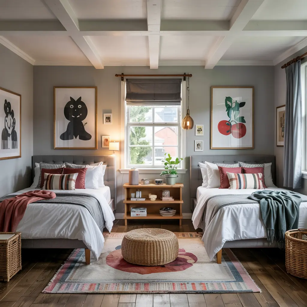 16. Corner Beds to Open Up the Center Space