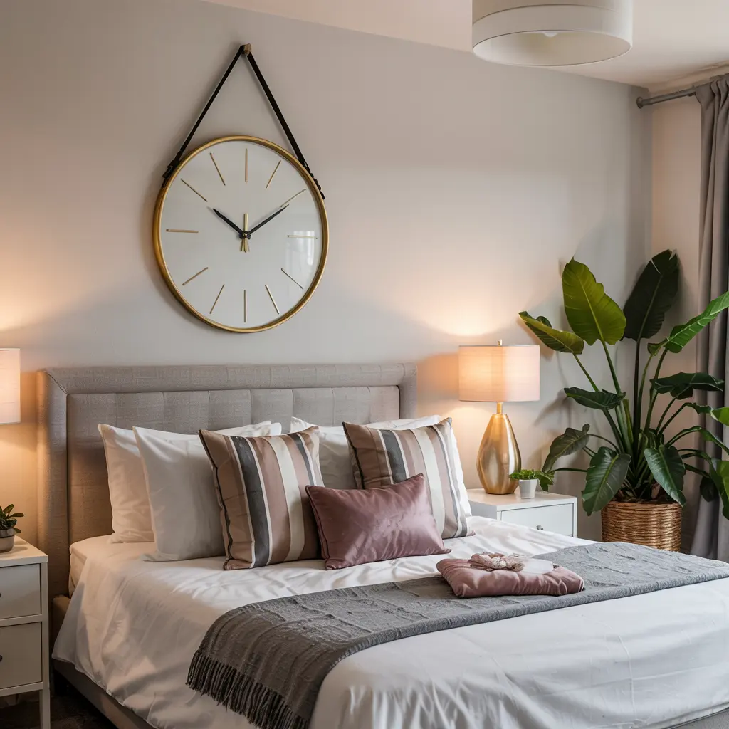 16. Minimalist Wall Clock or Art Deco Mirror