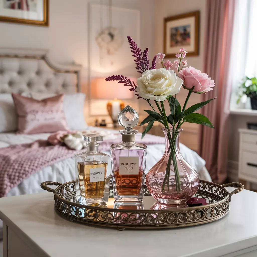 16. Vintage Glass Perfume Bottles as Decor