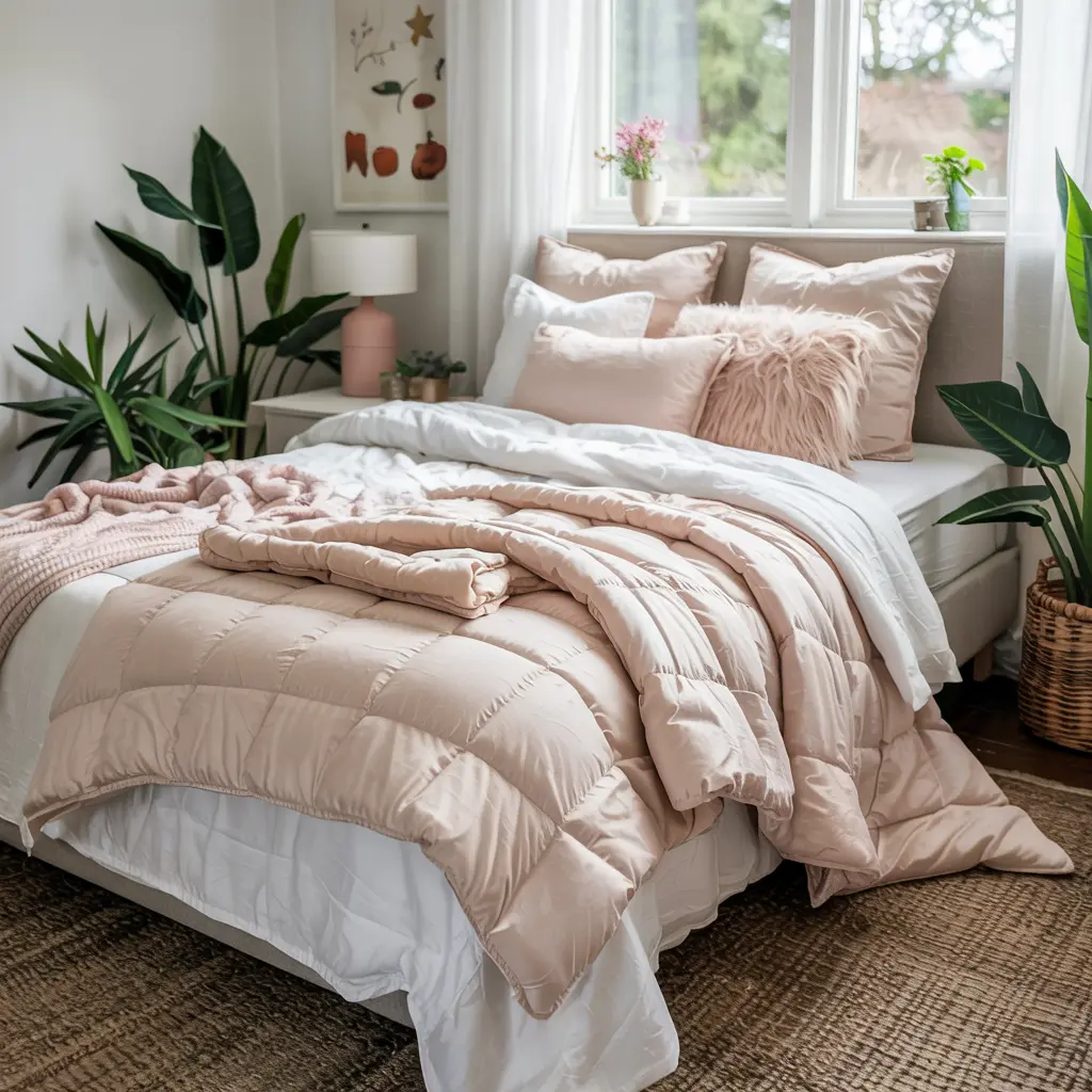 25 Warm & Cozy Bedroom Decor Ideas for Women’s Style 21 17. Weighted Blanket for Maximum Comfort