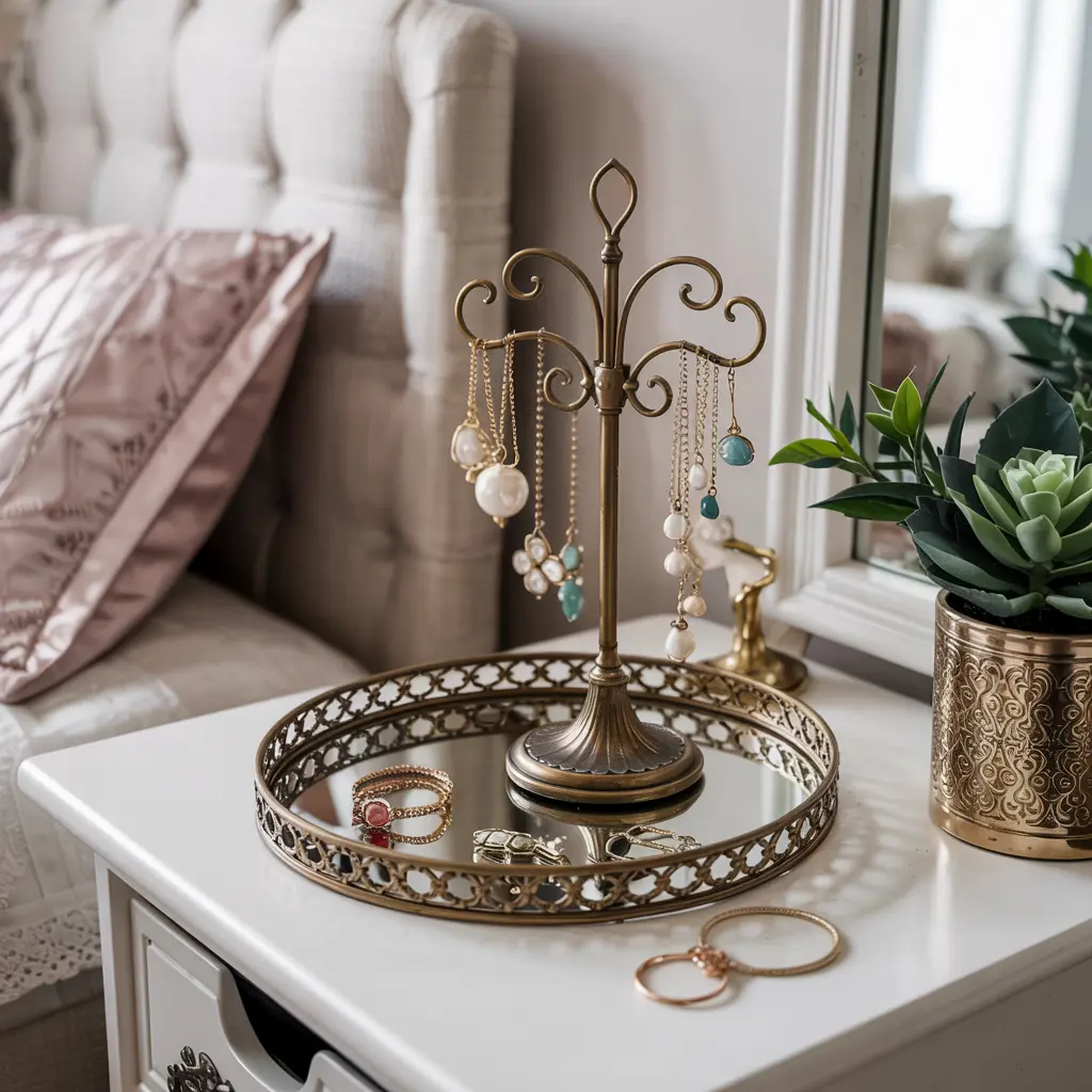 18. Antique Inspired Jewelry Stand or Trinket Tray