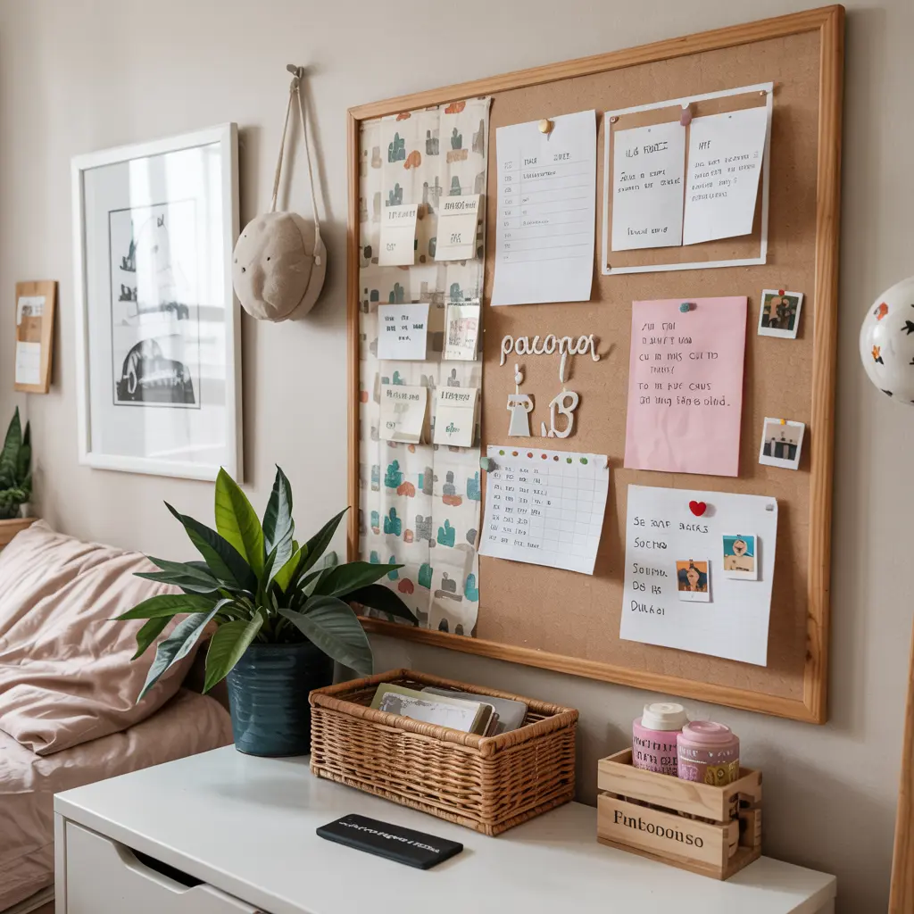 20 Trending DIY bedroom decor ideas for women 22 18. Fabric Covered Bulletin Board for Notes Pictures