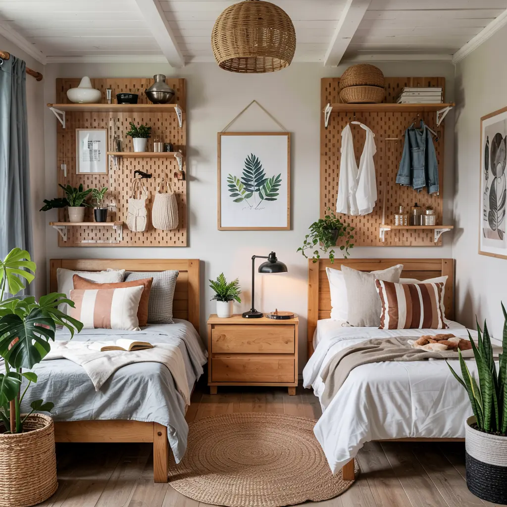 18. Pegboard Wall Organization for Shared Accessories