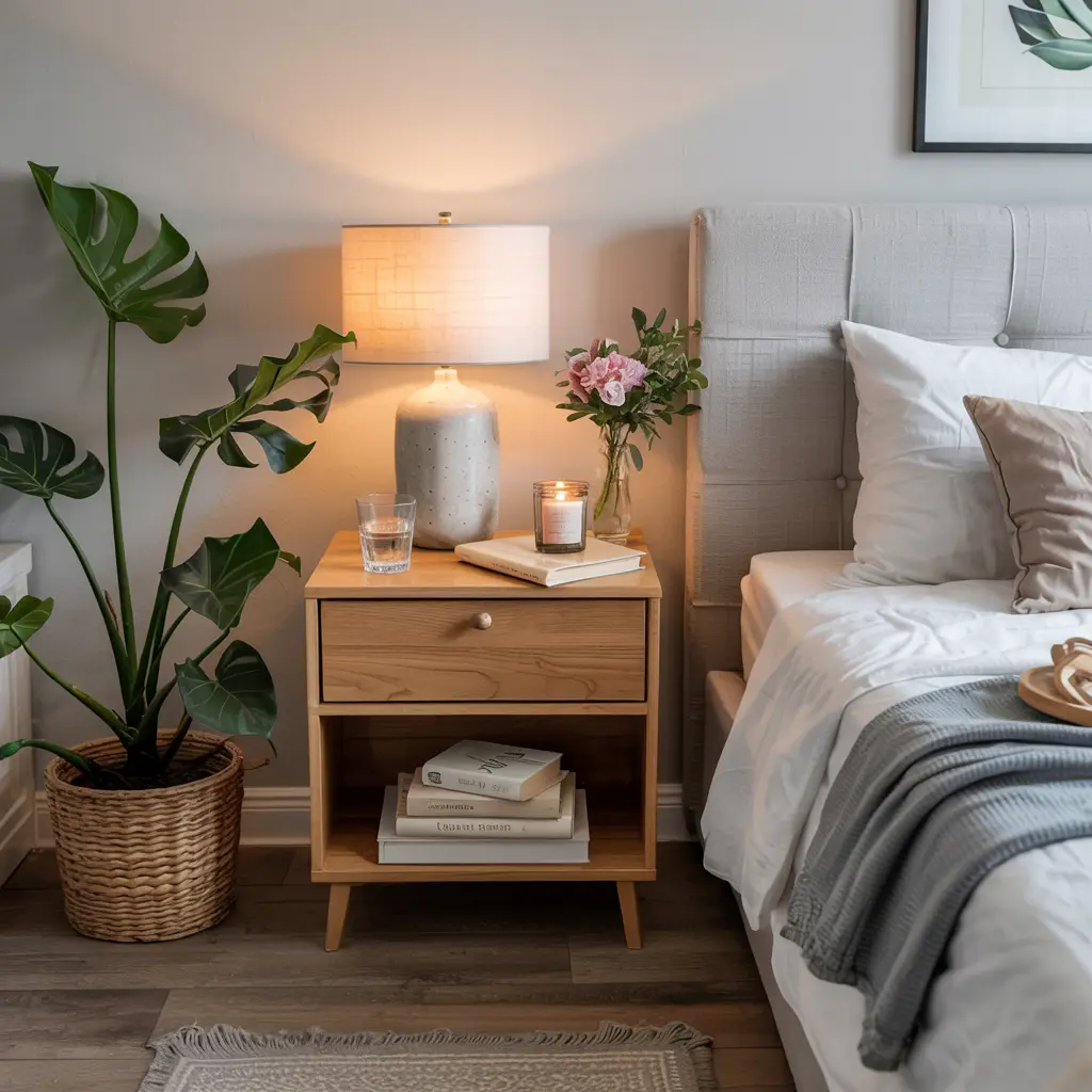 18. Uncluttered Nightstand Essentials Only