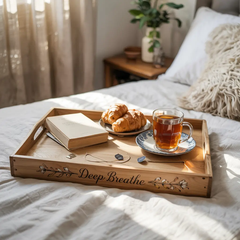 20 Trending DIY bedroom decor ideas for women 23 19. Handmade Wooden Bed Tray for Breakfast in Bed