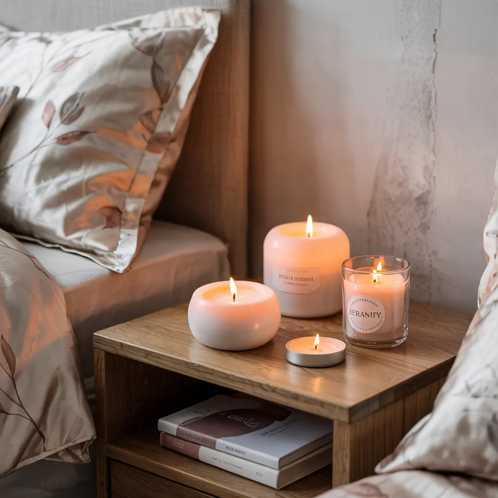 25 Warm & Cozy Bedroom Decor Ideas for Women’s Style 23 19. Scented Candles with Vanilla Lavender or Sandalwood