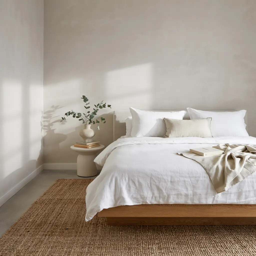 25 Aesthetic Bedroom decor ideas for women 2 2. Minimalist Aesthetic Bed Frame with Clean Lines