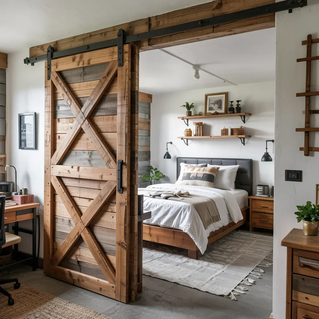 20. Barn Door Style Closet or Bathroom Entry