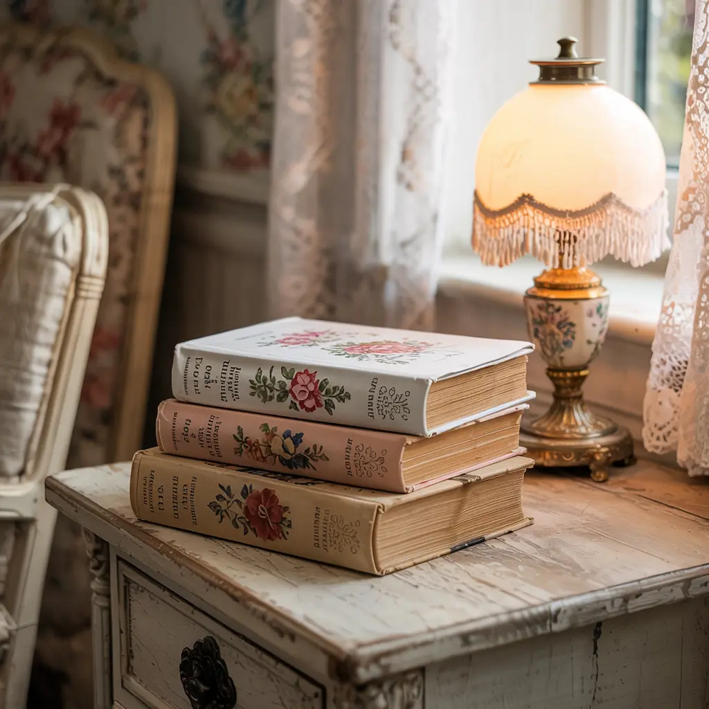 22. Vintage Books Stacked as Decorative Elements