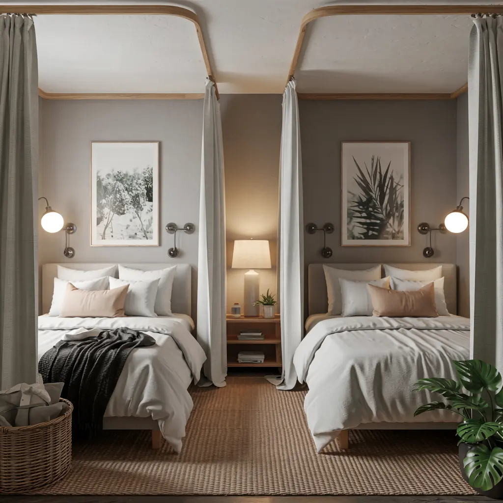 23. Floor to Ceiling Curtains for an Elegant Room Division
