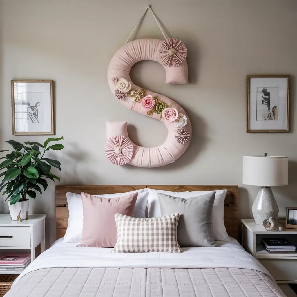 20 Trending DIY bedroom decor ideas for women 31 23. Personalized Monogram Wall Art Using Wooden Letters