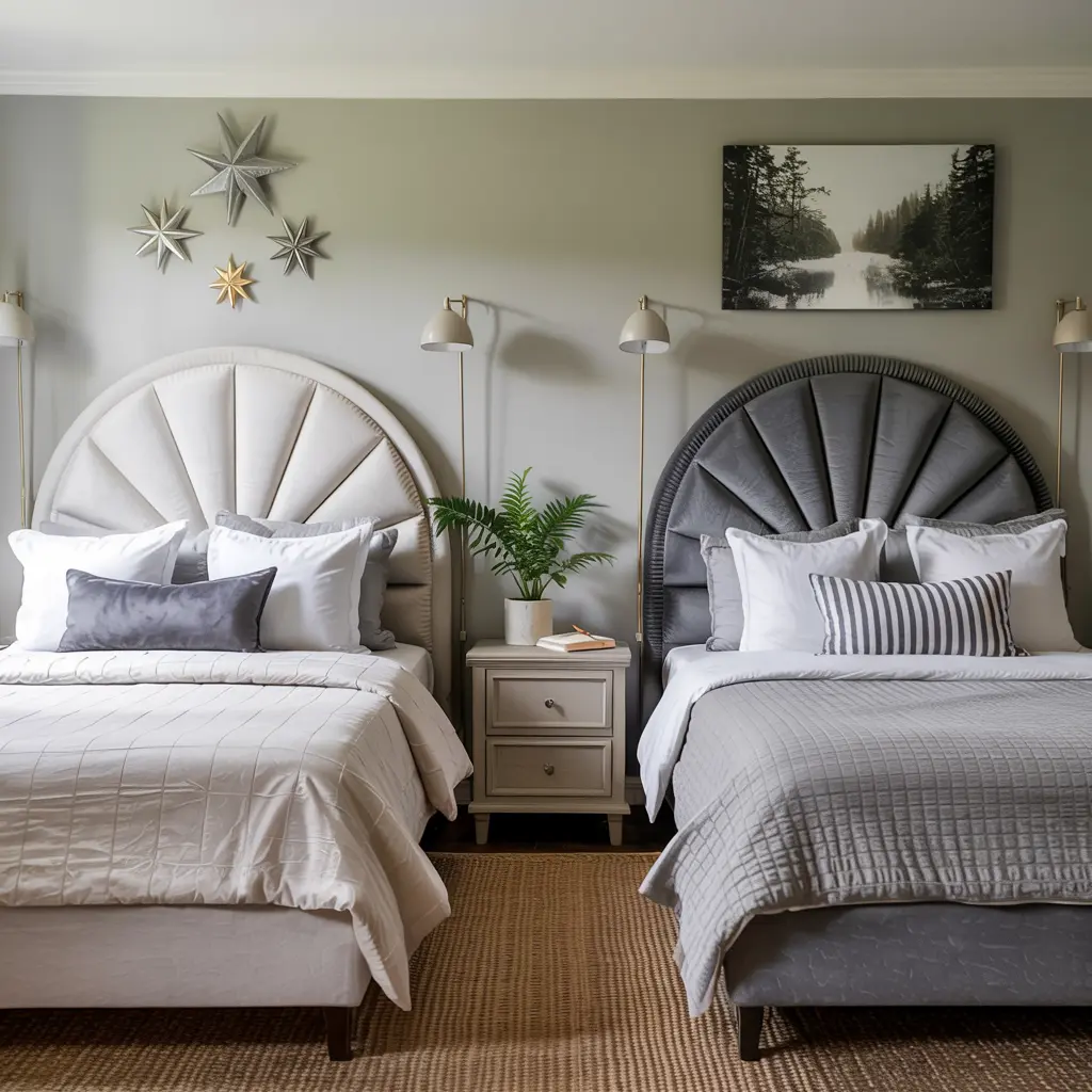 24. Individual Headboards for a Personalized Bed Area