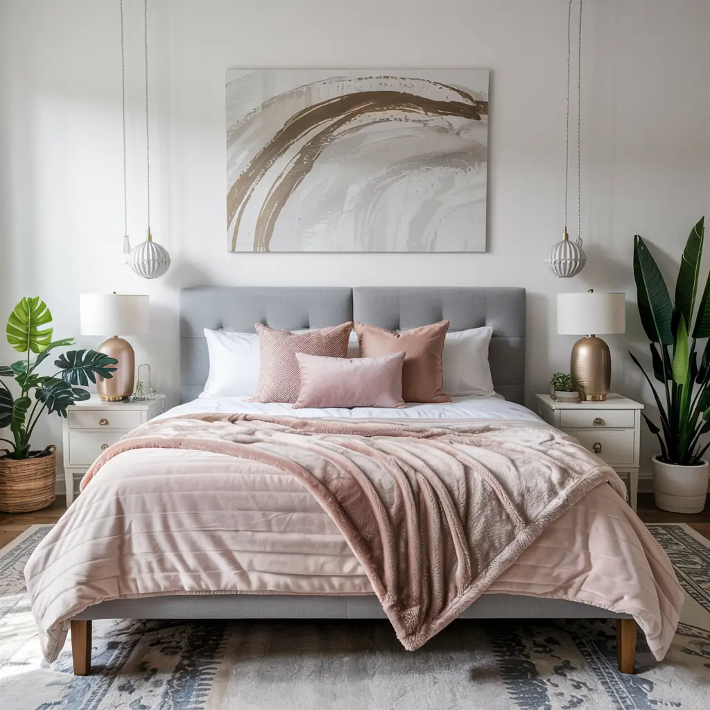 25 Warm & Cozy Bedroom Decor Ideas for Women’s Style 3 3. Plush Velvet or Faux Fur Throw Blankets