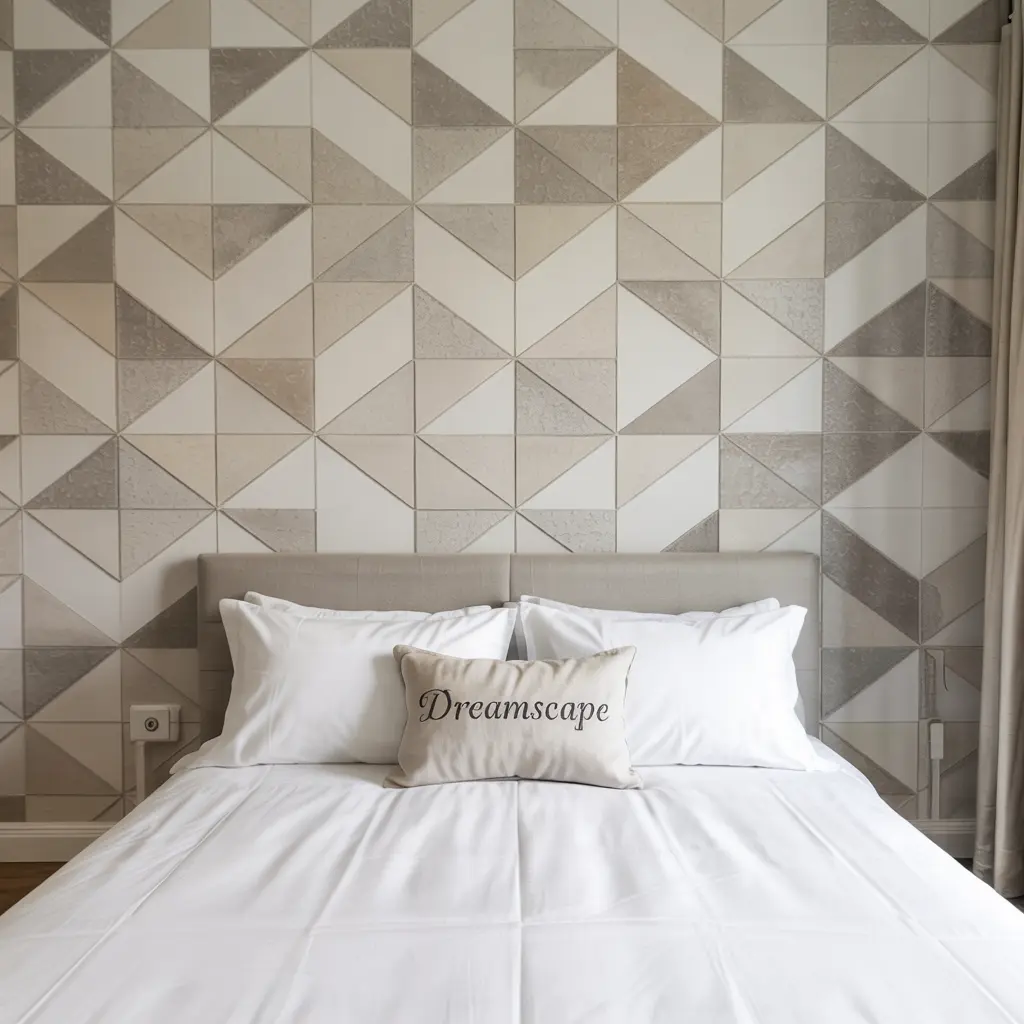4. Modern Geometric Wallpaper Accent Wall 1