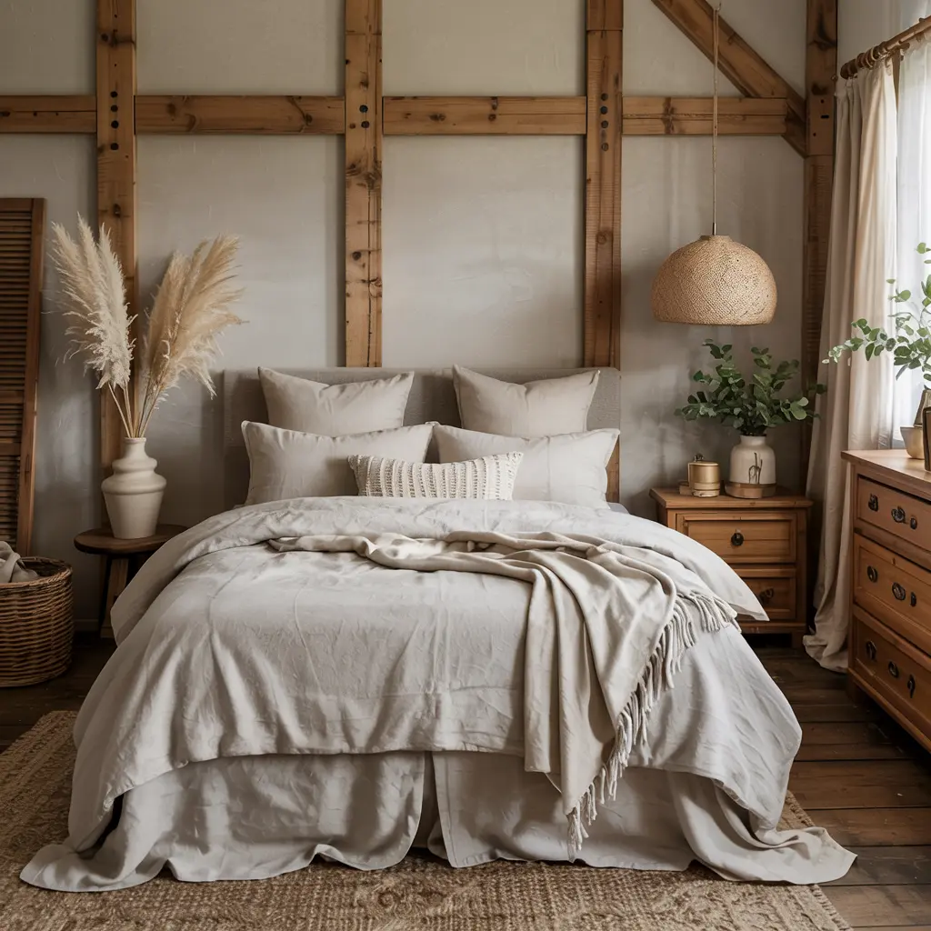 5. Soft Linen Bedding in Beige or Off White Shades