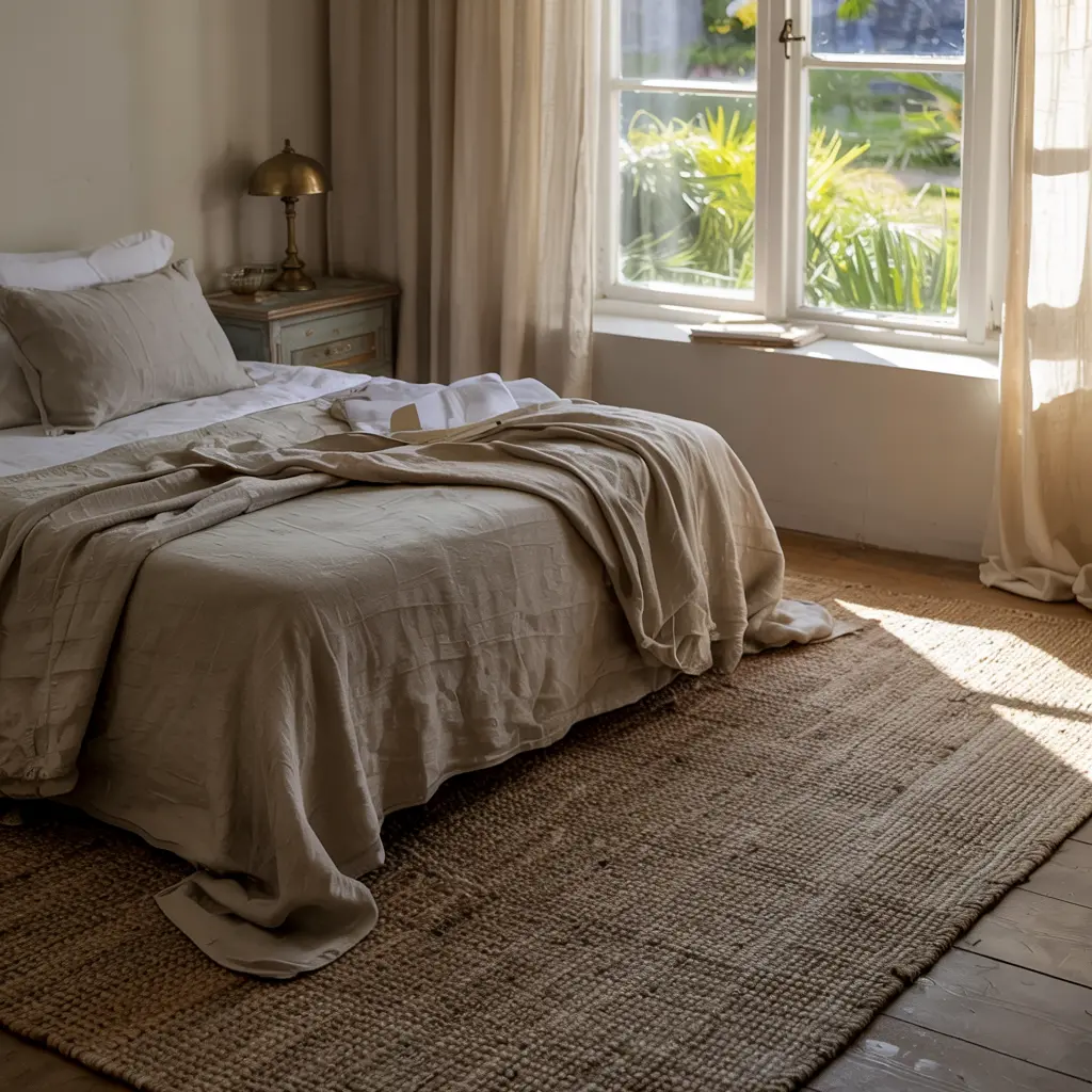 7. Jute or Sisal Area Rug for Organic
