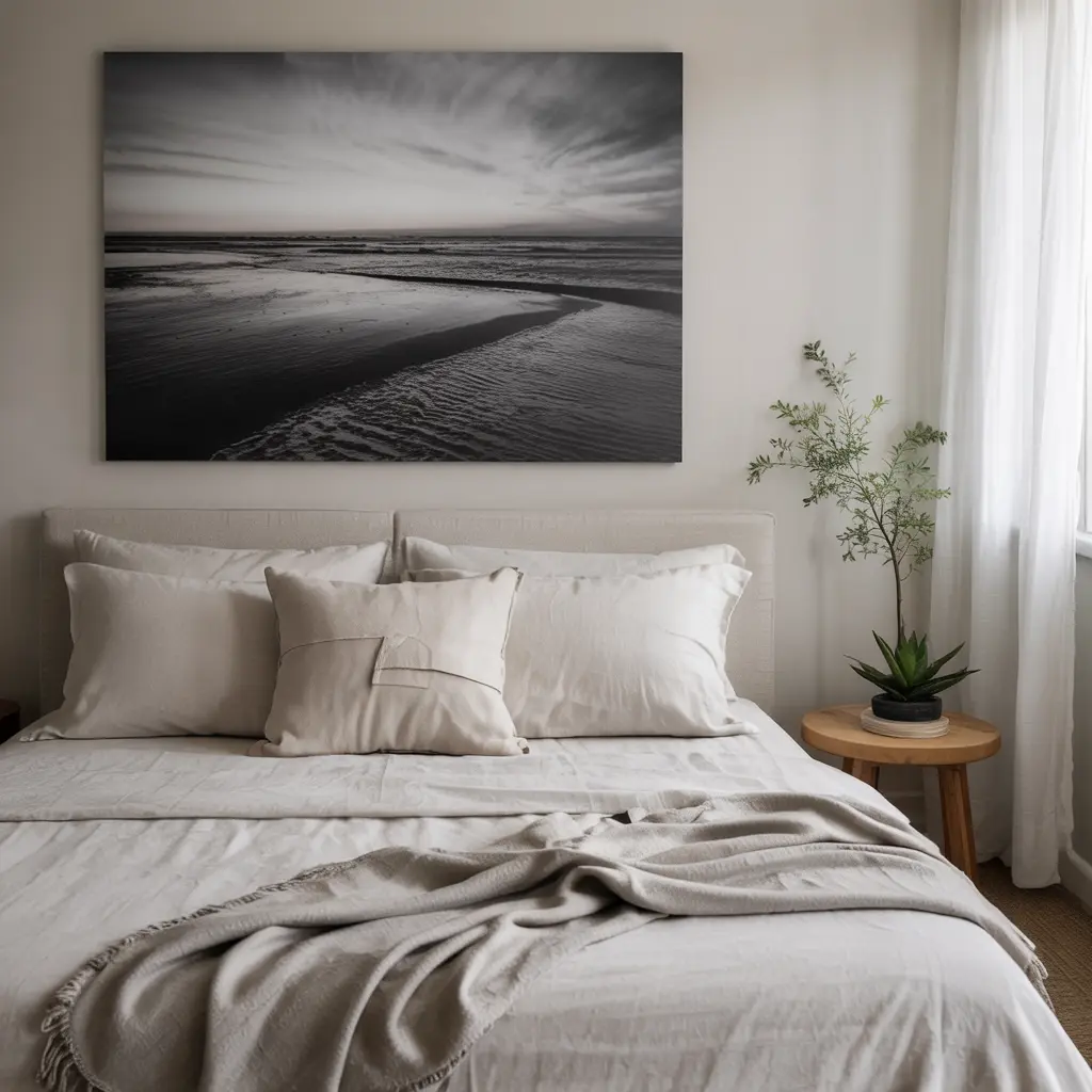 7. Monochrome Artwork for a Sophisticated Touch