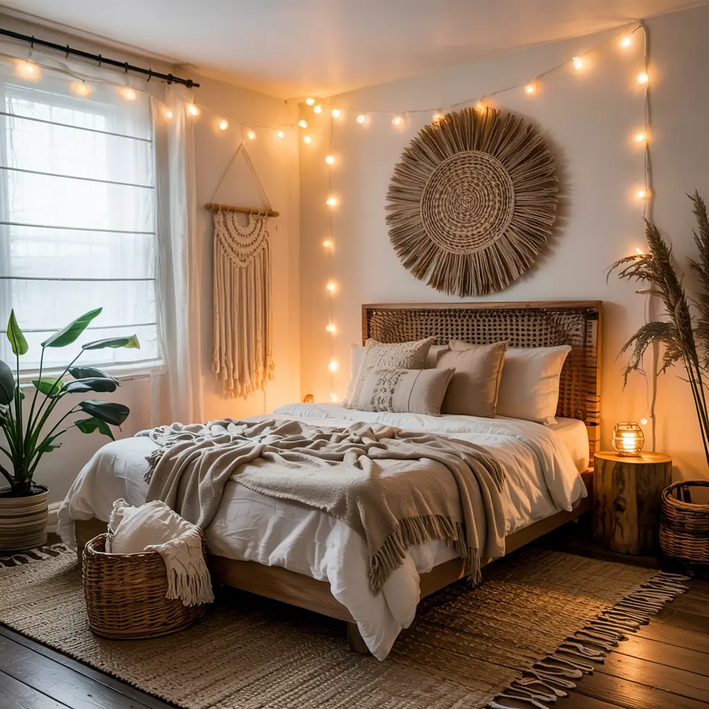 7.Cozy Fairy Lights for a Magical Glow