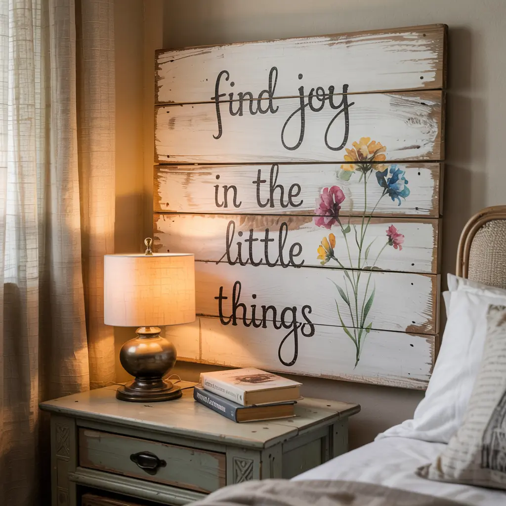 9. DIY Pallet Wood Wall Art or Quote Sign